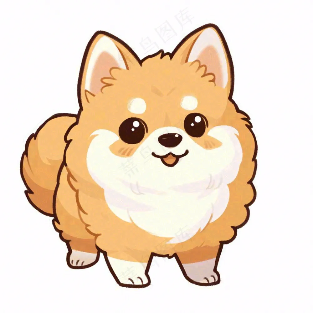 小狗宠物动物卡通插画免抠