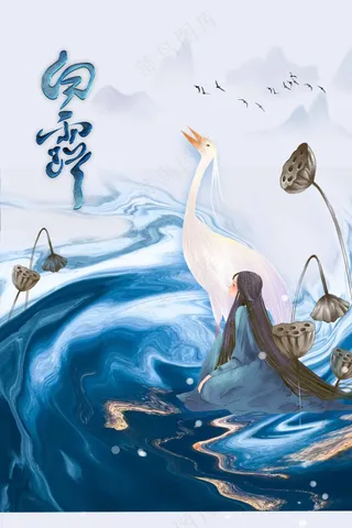 白露节气传统活动海报