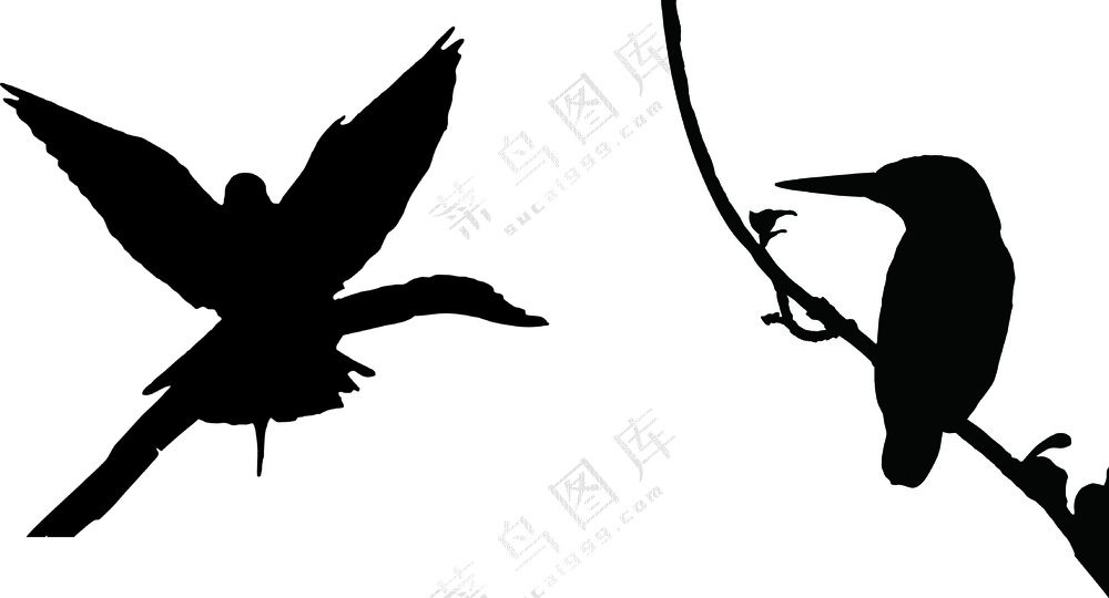 小鸟剪影图