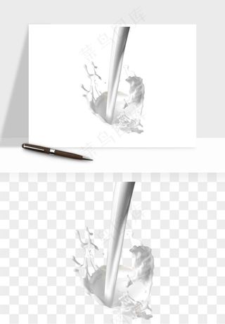 飞溅的牛奶牛奶杯元素png免抠