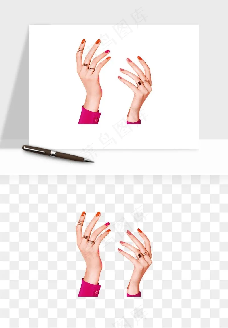 手势手部动作手指png免抠