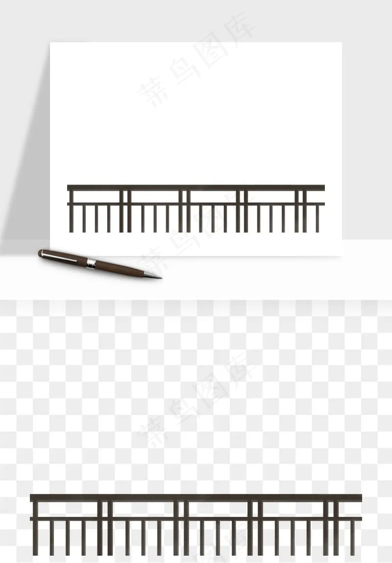 手绘围栏护栏栅栏png免抠