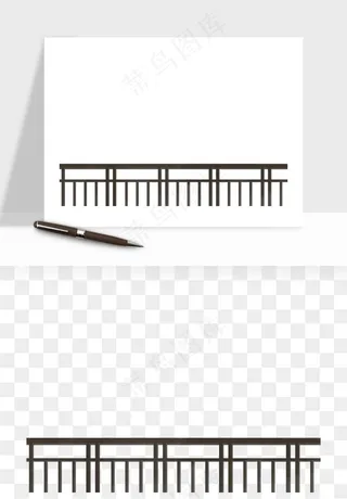 手绘围栏护栏栅栏png免抠
