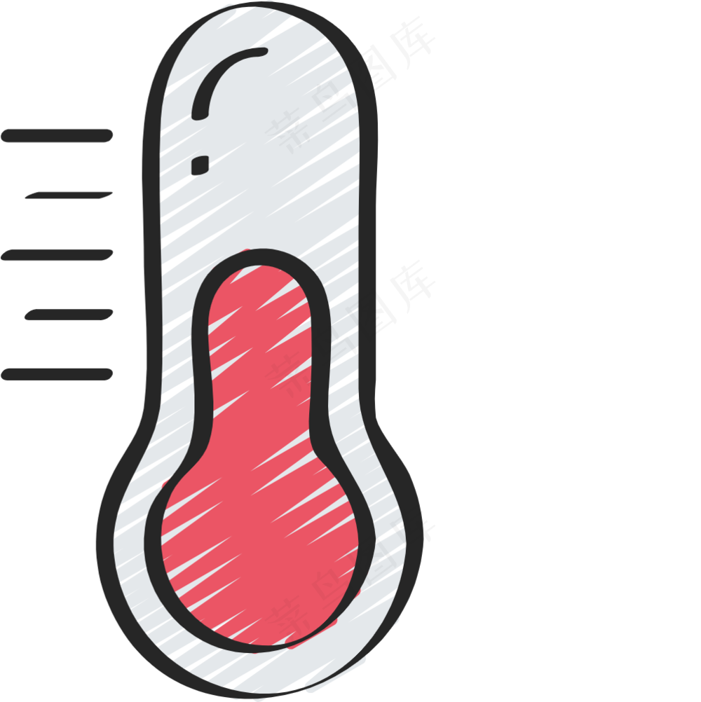 温度计 铅笔手绘图标icon