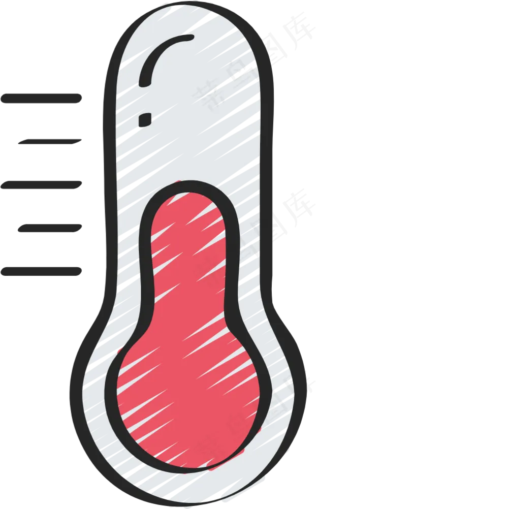 温度计 铅笔手绘图标icon