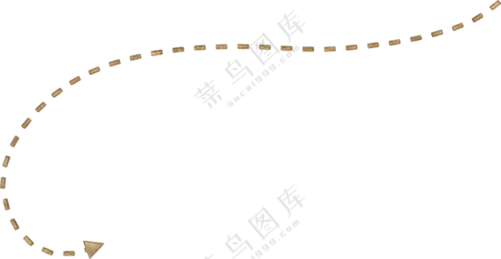 虚线样式指向箭头元素免抠图片素材