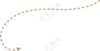 虚线样式指向箭头元素免抠图片素材