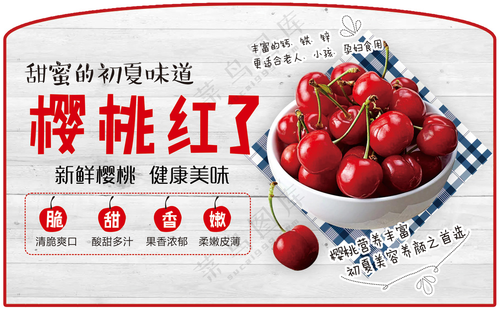 樱桃红了图片