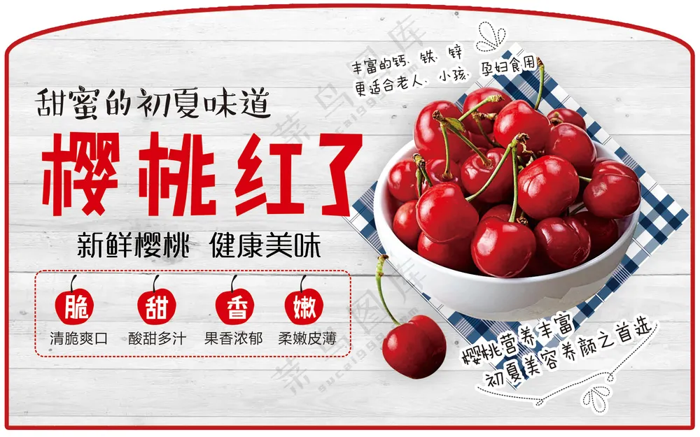 樱桃红了图片