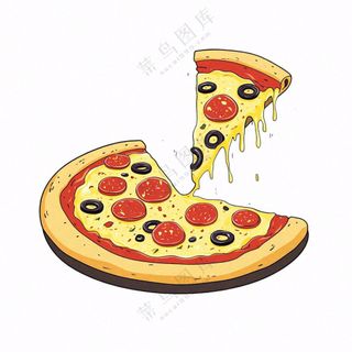 披萨食物免抠