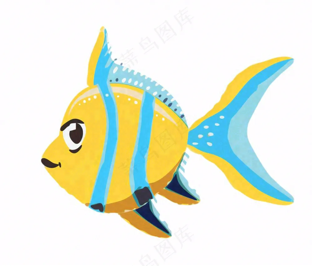 海洋鱼类海鲜卡通插画免抠