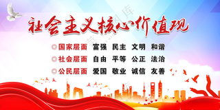 24核心价值观广告设计海报