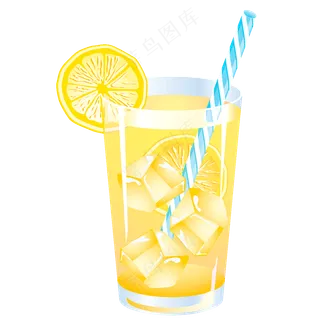 免抠夏日清爽柠檬饮品