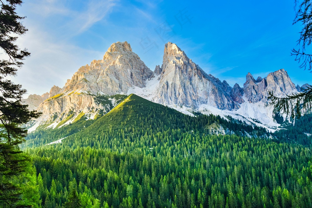 山间绿意盎然的宁静之地