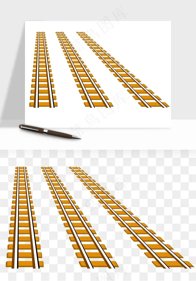 铁路轨道png免抠