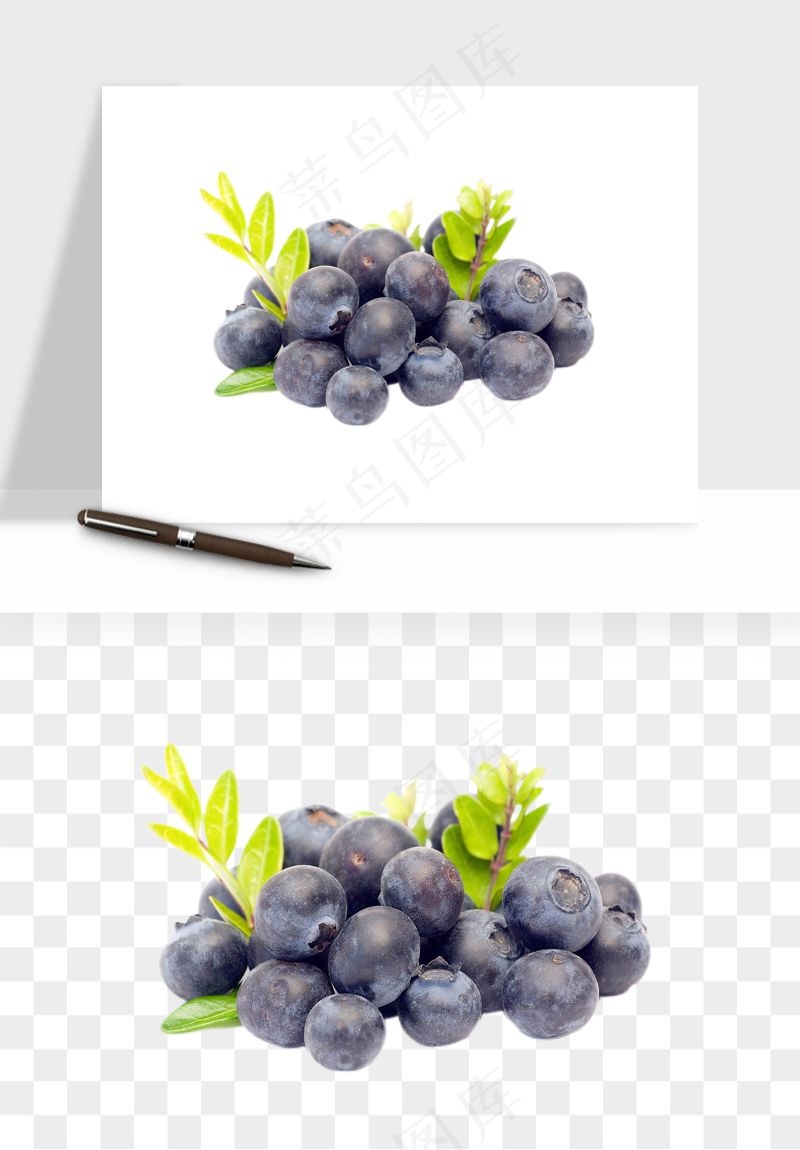 蓝莓水果png免抠