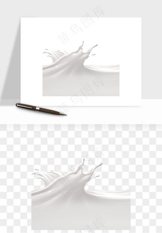 飞溅的牛奶牛奶杯元素png免抠