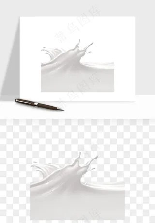 飞溅的牛奶牛奶杯元素png免抠