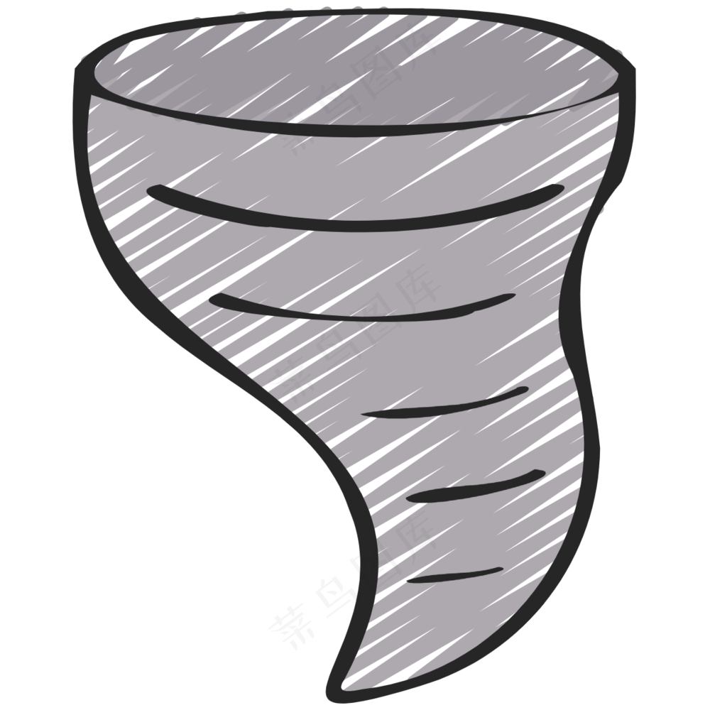 龙卷风 飓风 铅笔手绘图标 icon