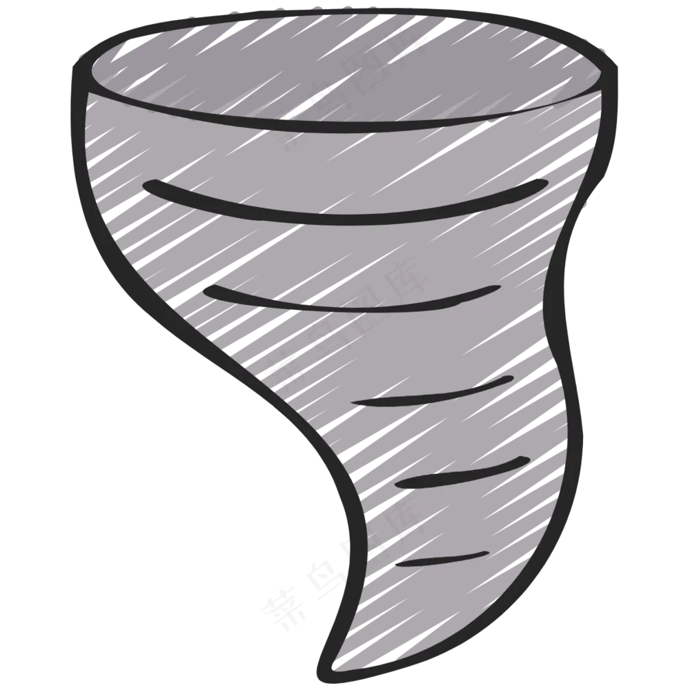 龙卷风 飓风 铅笔手绘图标 icon