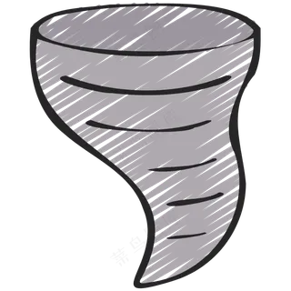 龙卷风 飓风 铅笔手绘图标 icon
