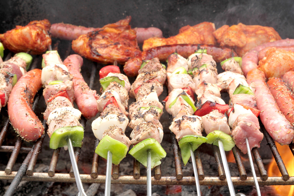 烤肉串美食图片