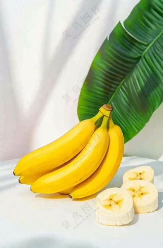 黄香蕉水果成熟摄影图