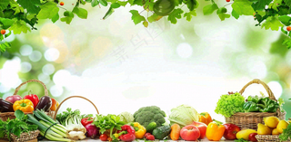 农林蔬果生鲜店水果店蔬菜店背景