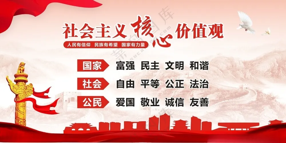 价值观核心海报