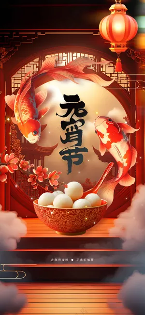 元宵节节日活动宣传海报素材