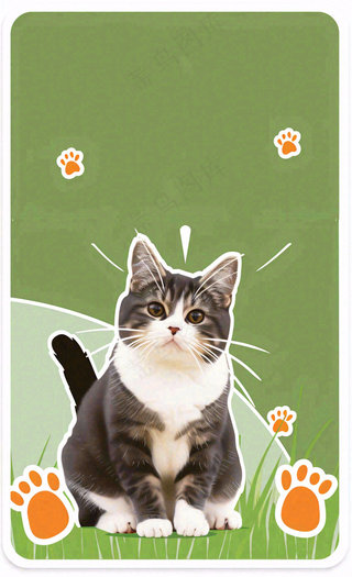 猫狗宠物店宣传卡通插画背景