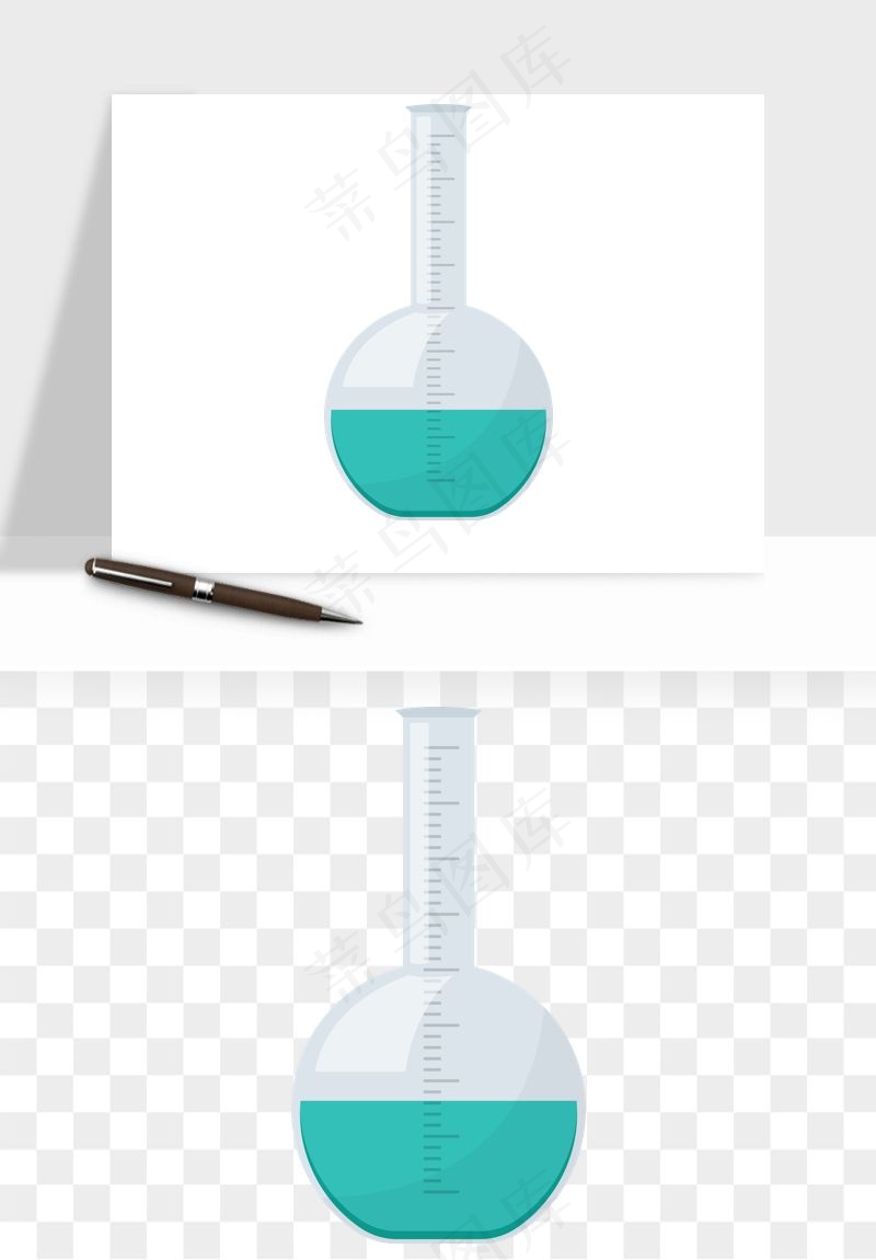 卡通化学实验设备器材png免抠图