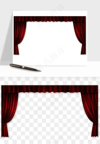 窗帘幕布帷幕png免抠