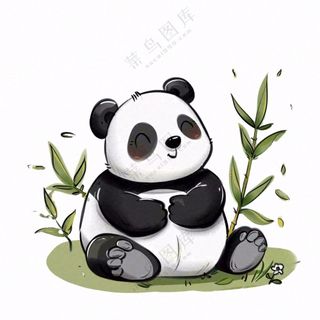 大熊猫国宝动物卡通可爱免抠