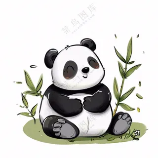 大熊猫国宝动物卡通可爱免抠