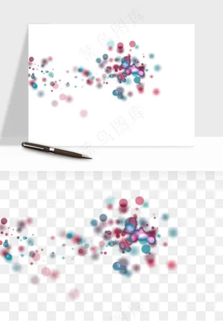 彩色光斑梦幻光点png免抠