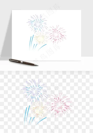 卡通烟花烟火礼花png免抠