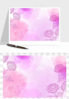 水彩花卉手绘矢量背景