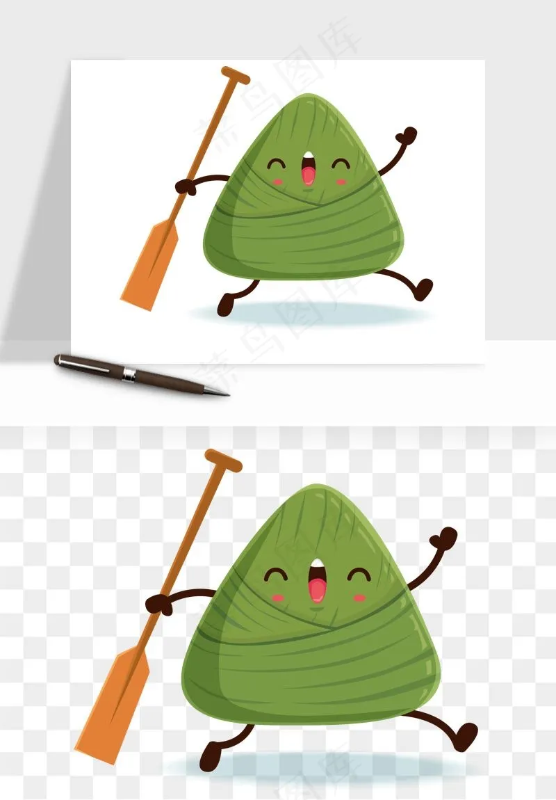卡通表情粽子端午png免抠
