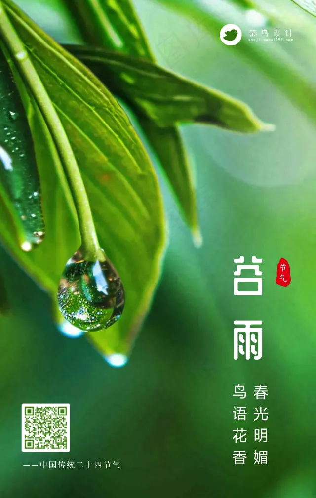 谷雨手机海报