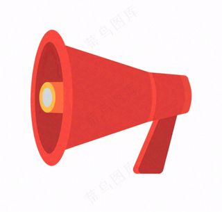 卡通小喇叭插画免抠