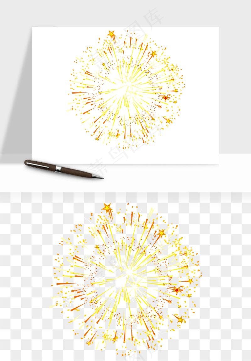 卡通烟花烟火礼花png免抠