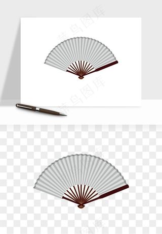 古风扇子元素png免抠