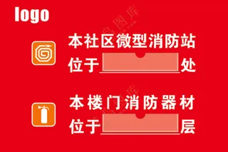 微型消防站位置牌