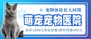萌宠宠物医院体检健康宣传公众号首图