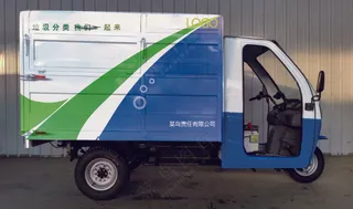 绿色环卫车车图高清印刷图