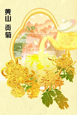 黄山贡菊茶饮活动海报