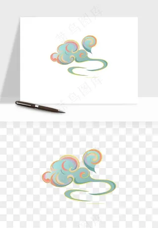 国潮敦煌云纹祥云云彩png免抠