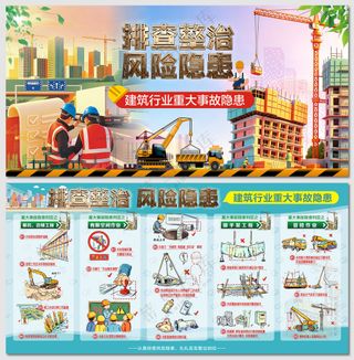 建筑行业重大事故隐患展板
