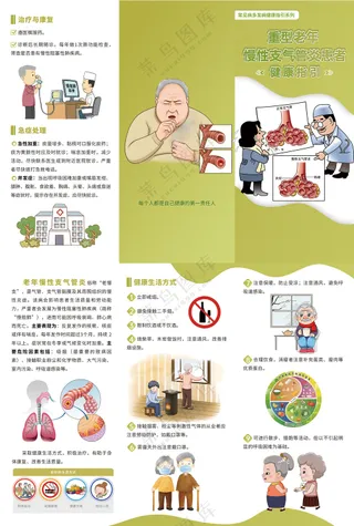 重型老年慢性支气管炎患者健康指引三折页